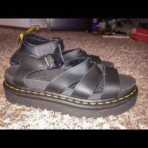 AUTHENTIC Dr. Martens Black Sandals, Like New